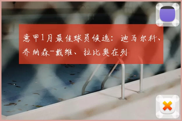 意甲1月最佳球员候选:迪马尔科、乔纳森-戴维、拉比奥在列
